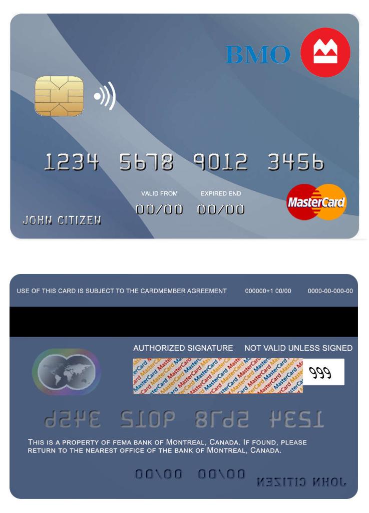 Canada Montreal bank mastercard